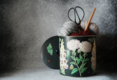 Yarn Tools - a crochet basket with yarn and a crochet hook