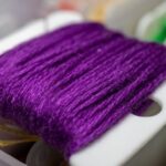 Nylon Yarn - a purple knitted hat