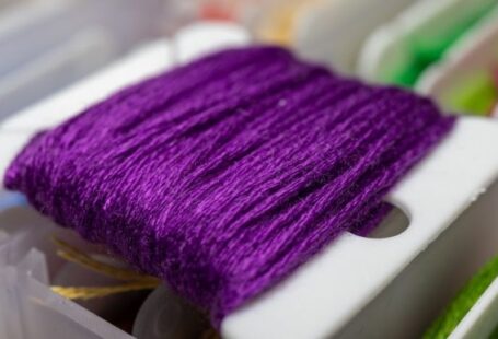 Nylon Yarn - a purple knitted hat