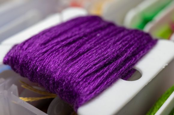 Nylon Yarn - a purple knitted hat