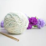 Yarn Tools - green and purple yarn ball