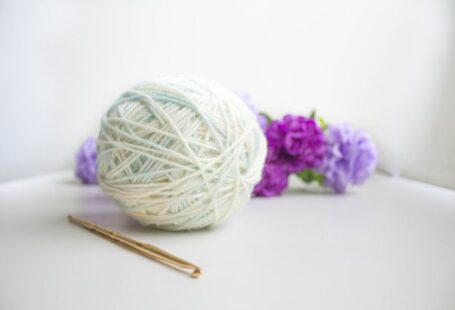 Yarn Tools - green and purple yarn ball