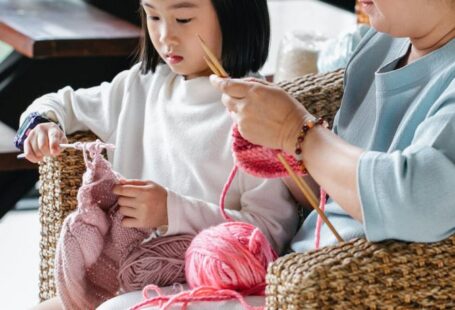 Yarn Tools - Mother and Daughter Doing Crafting Activities