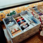 Wool Yarn - a box filled with lots of different types of thread